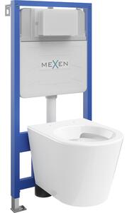 Mexen set WC încastrat cadru Felix Slim cu vas de toaletă Rico, Albă - 6103372XX00