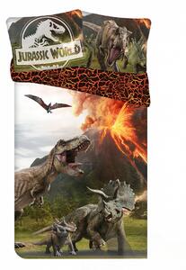 Lenjerie de pat bumbac copii JURASSIC WORLD colorata Dimensiune lenjerie de pat: 70 x 90 cm | 140 x 200 cm