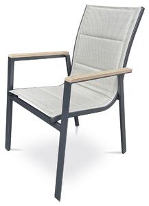 Autronic Scaun de grădină, aluminiu, textil, bej, AZC-S1110 BK