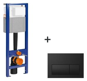 Set rezervor incastrat si clapeta negru mat Cersanit Presto II