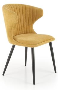 Scaun tapitat Leila, modern, inaltime 84 cm, latime 50 cm, cadru otel
