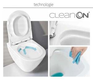Vas wc suspendat rimless Clean on, Carina New, alb, Cersanit