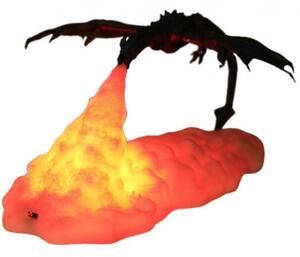 Lampa 3D dragon care sufla foc