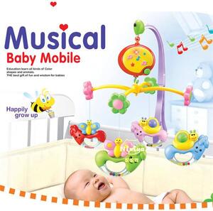 Carusel muzical pentru patut bebe, Musical Baby Mobile
