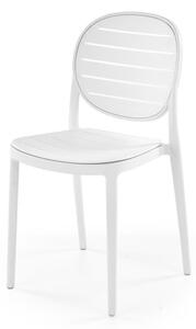 Scaun in stil scandinav, pentru dining/bucatarie, baza polipropilena, picioare antiderapante, 42 x 83 cm, alb