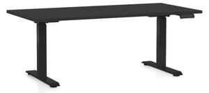 Masa inaltime reglabila OfficeTech C, 160 x 80 cm, bază neagră, negru