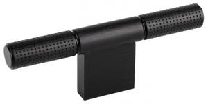 Buton pentru mobila Point Viefe, finisaj negru periat, 110x40.9 mm