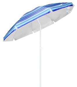HI Umbrelă de plajă, albastru cu dungi, 200 cm 62100