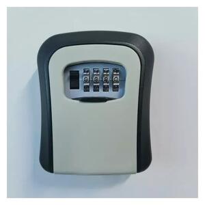 Seif depozitare chei, cod siguranta, 4 cifre, metal/plastic, 12x9x4cm, negru/gri