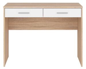 Birou NEPO PLUS, stejar sonoma/alb, PAL laminat, 100x59x76 cm