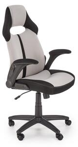 Scaun ergonomic gaming, inaltime 110-120 cm, tiere reglabile, mecanism inclinare, latime 65 cm, gri/negru
