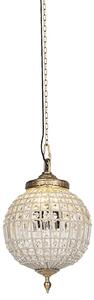 Lampă suspendată Art Deco cristal cu aur 35 cm - Kasbah