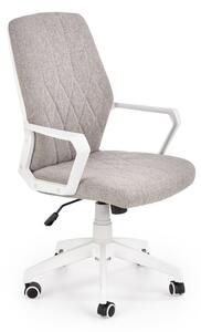 Scaun birou Halmar Spin 2, inaltime reglabila 99-106 cm, stil scandinav, roti cauciucate, textil, gri