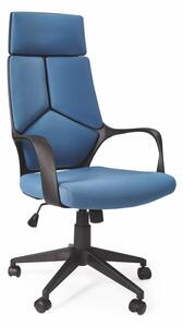 Scaun modern de birou, functie balansare/blocare, baza polipropilena, reglabil pe inaltime, albastru