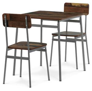 Set dining MDF old wood pentru 2 persoane 70x70x76 cm – AUT-O2122 OLW2