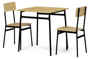 Set dining MDF stejar sălbatic pentru 2 persoane 70x70x76 cm – AUT-O2121 OAK