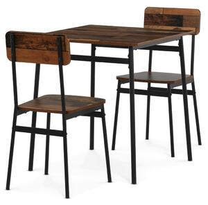 Set dining MDF old wood pentru 2 persoane 70x70x76 cm – AUT-O2121 OLW2