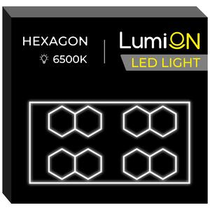 JAKS Plafoniera LED LumiOn Dimensiuni: 484,5 x 243,5 cm, Model: LO-4, Formă: Hexagon