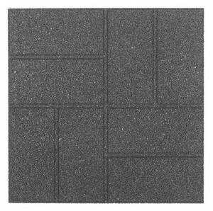 Piatra de pavaj cauciuc Cobblestone 40 x 40 x 1,5 cm, gri