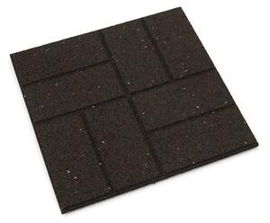 Piatra de pavaj cauciuc Cobblestone 40 x 40 x 1,5 cm, maro