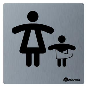Pictograma Merida Stella - WC mama cu copii, inox mat