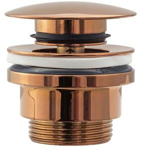 Rea Rea, dop de scurgere universal pentru lavoar, tip ClickClack, cupru lucios, REA-A5698
