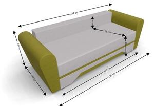 Canapea Extensibilă Atlanta Bonell Mini, Bej Deschis/Verde Deschis