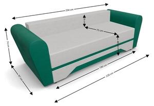 Canapea Extensibilă Atlanta Bonell Mini, Bej Deschis/Verde