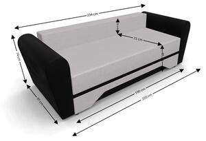 Canapea Extensibilă Atlanta Bonell Mini, Bej deschis/Negru