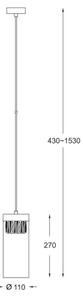 Lustră de cristal pe cablu GEM 1xG9/28W/230V Zuma Line P0389-01D-F4AC