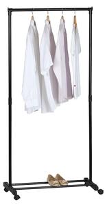 Stander haine VANDER, metal/plastic, negru, 78,5x41,5x165 cm