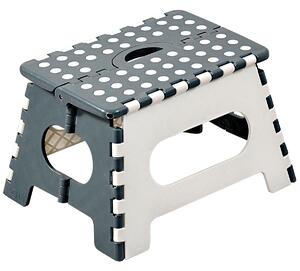 Kesper 70533 Taburet pliabil, alb/gri, 35 x 22 x27 cm