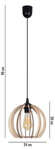 Lustră pe cablu DORO 1xE27/60W/230V