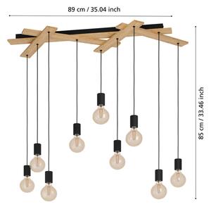 Lustră pe cablu MONMOUNT 9xE27/40W/230V Eglo 43641