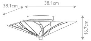 Plafonieră Tiffany ASHEVILLE 2xE27/60W/230V - Elstead QZ-ASHEVILLE-F