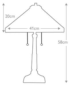 Elstead QZ-STEPHEN-TL - Lampă de masă Tiffany STEPHEN, 2x E27/60W/230V