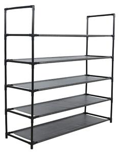 Pantofar MADILO, negru, metal/tesatura, 86x28x89 cm