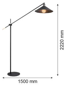 Lampadar NASHVILLE 1xE27/15W/230V negru Argon 4732