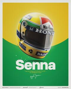 Imprimare de artă Ayrton Senna - Helmet - San Marino GP - 1988