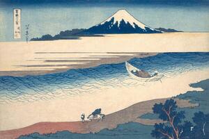 Hokusai, Katsushika - Reproducere Ukiyo-e Print of the Tama River, (40 x 26.7 cm)