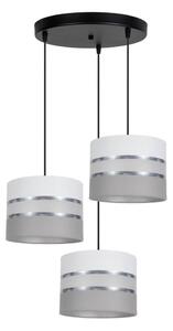 Lustră pe cablu CORAL 3xE27/60W/230V alb/gri