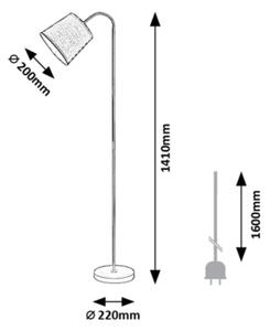 Lampadar GODRIC 1xE27/25W/230V negru Rabalux 6640
