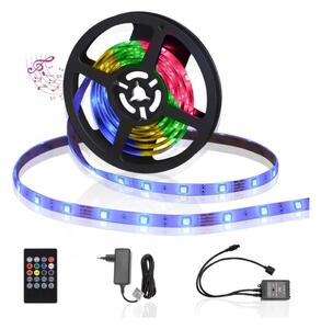 Bandă LED RGB dimabilă de exterior Aigostar 3m LED/24W/12/230V IP65 + telecomandă