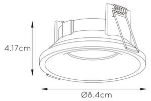 Plafonieră încastrată pentru baie ZIVA 1xGU10/5W/230V IP44 neagră Lucide 09923/01/30