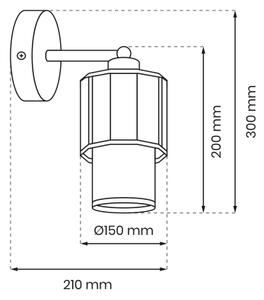 Lampă de perete BLANCO 1xE27/60W/230V albă