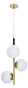 Lustră pe cablu DUO 3xE14/40W/230V aurie/neagră