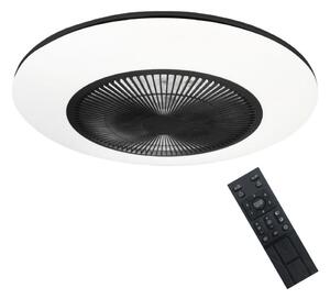 Plafonieră LED dimabilă cu ventilator ARIA LED/38W/230V negru/alb + telecomandă