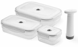 Compactor Set 3 caserole de plastic pentru păstrarea în vid a alimentelor Aspi Fresh