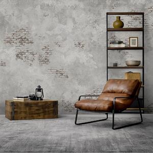 Tapet Textură de tencuială în stil grunge cu fragmente de cărămidă aparentă, Fototapet stil industrial, w05161 : Uwalls.ro