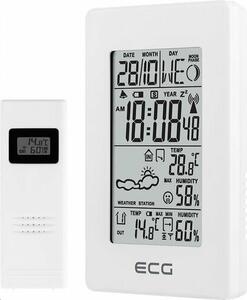Stație meteo ECG MS 100 White, alb